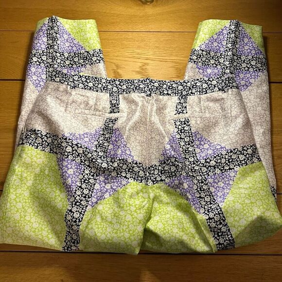 J Crew silk wool floral blend pants 8 - Picture 7 of 10